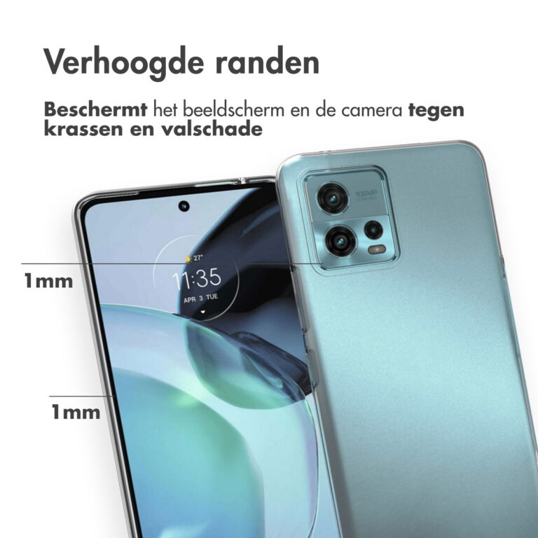 Accezz Clear Backcover Motorola Moto G72 - Transparant - Afbeelding 4