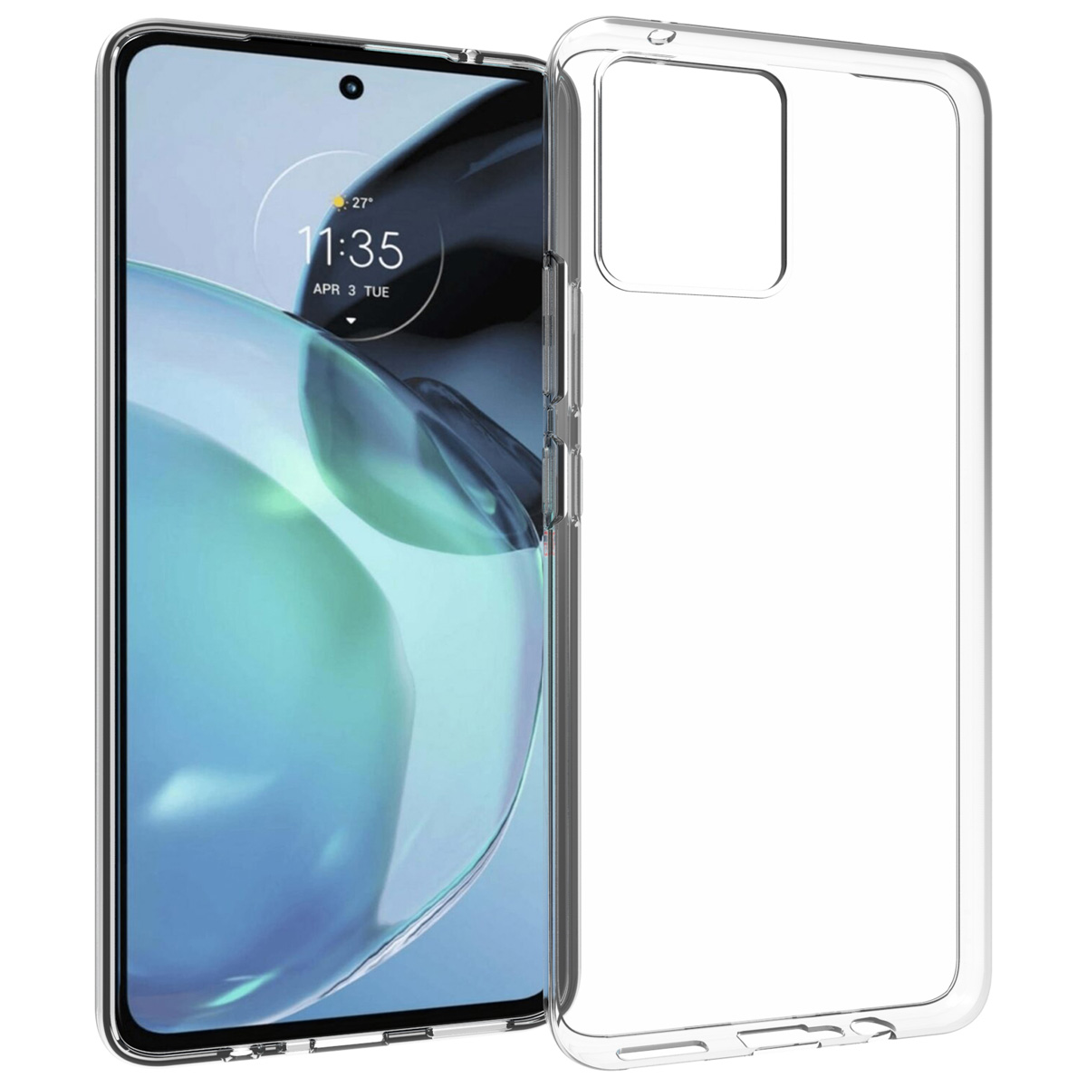 Accezz Clear Backcover Motorola Moto G72 - Transparant - Afbeelding 2