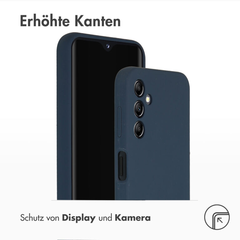 Accezz Liquid Silicone Backcover Samsung Galaxy A14 (5G) - Donkerblauw - Afbeelding 8
