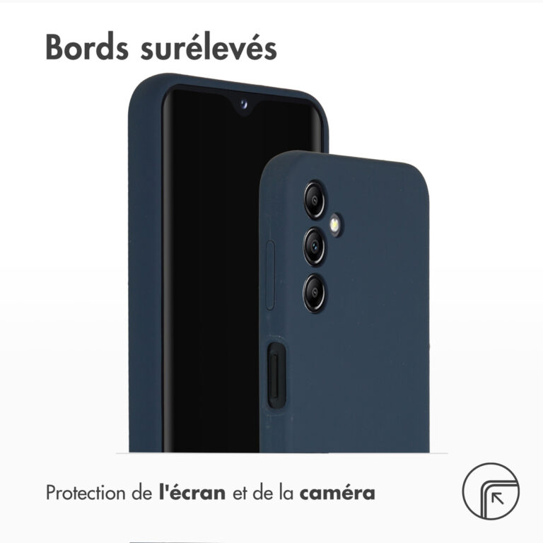Accezz Liquid Silicone Backcover Samsung Galaxy A14 (5G) - Donkerblauw - Afbeelding 6