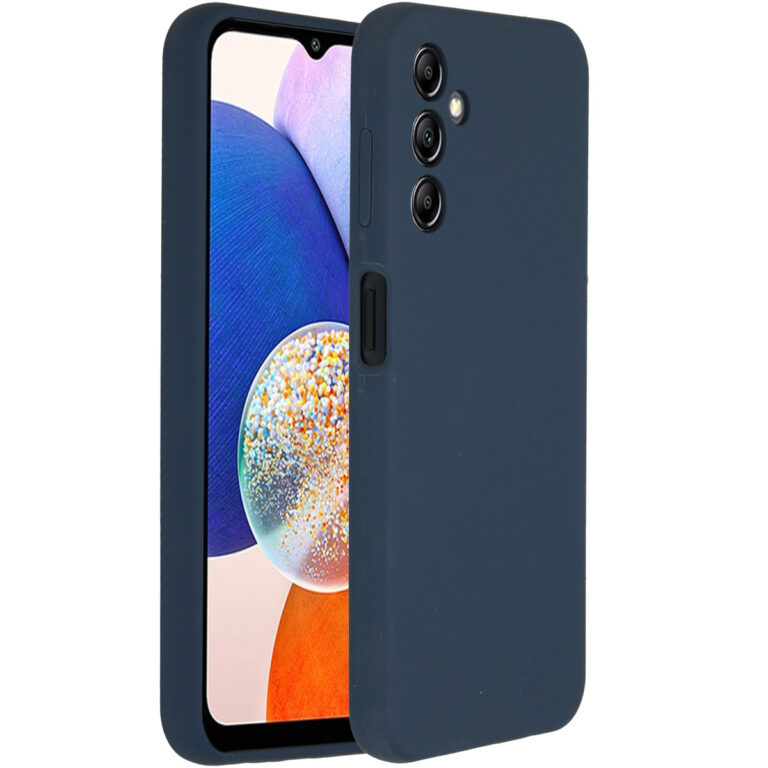 Accezz Liquid Silicone Backcover Samsung Galaxy A14 (5G) - Donkerblauw - Afbeelding 4