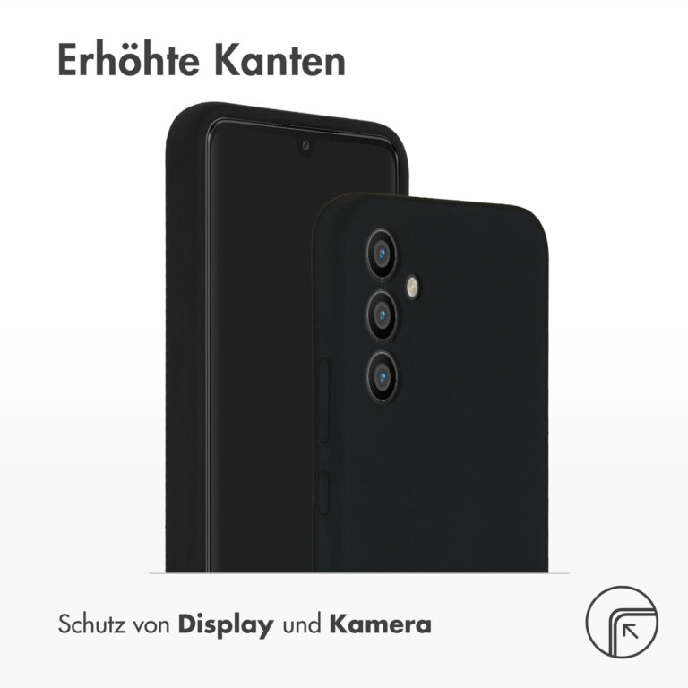 Accezz Liquid Silicone Backcover Samsung Galaxy A34 (5G) - Zwart - Afbeelding 9