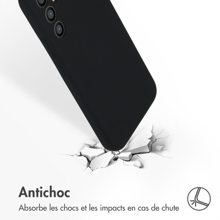 Accezz Liquid Silicone Backcover Samsung Galaxy A34 (5G) - Zwart - Afbeelding 5
