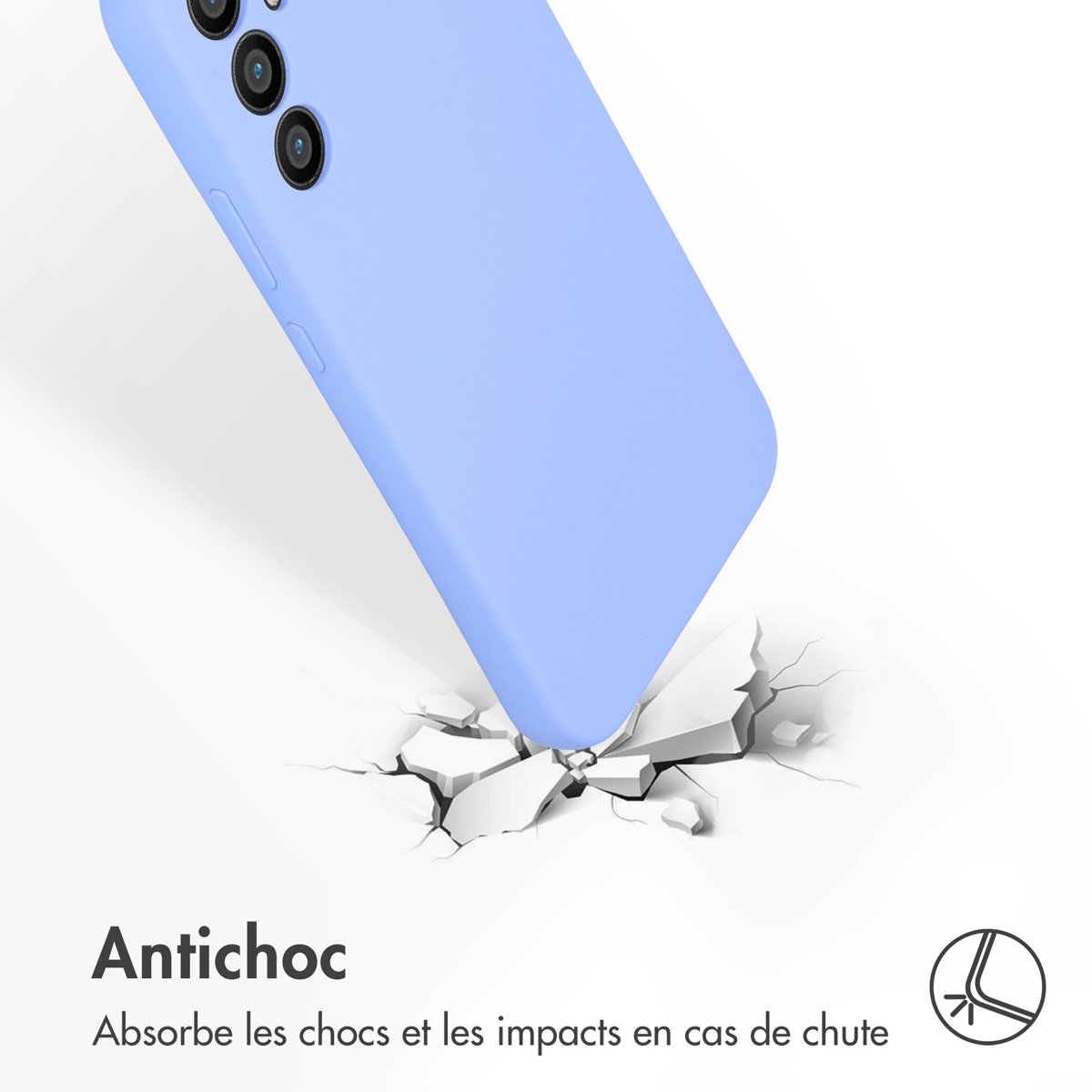 Accezz Liquid Silicone Backcover Samsung Galaxy A34 (5G) - Paars - Afbeelding 8