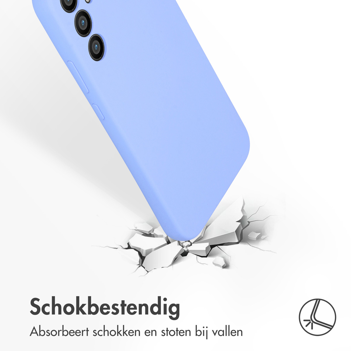 Accezz Liquid Silicone Backcover Samsung Galaxy A34 (5G) - Paars - Afbeelding 10