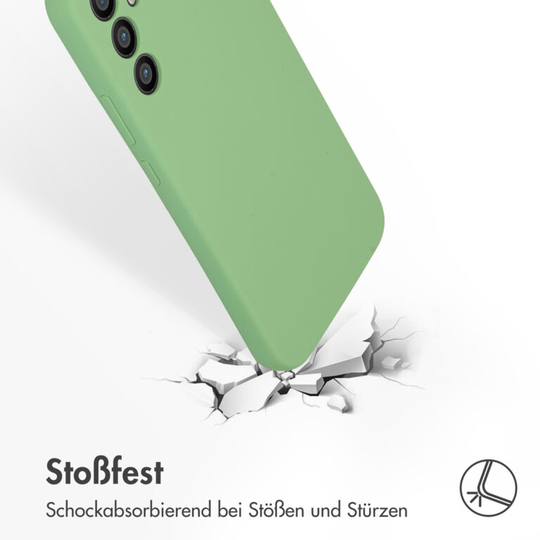 Accezz Liquid Silicone Backcover Samsung Galaxy A34 (5G) - Groen - Afbeelding 8