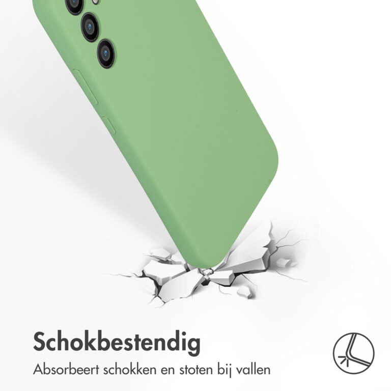 Accezz Liquid Silicone Backcover Samsung Galaxy A34 (5G) - Groen - Afbeelding 3