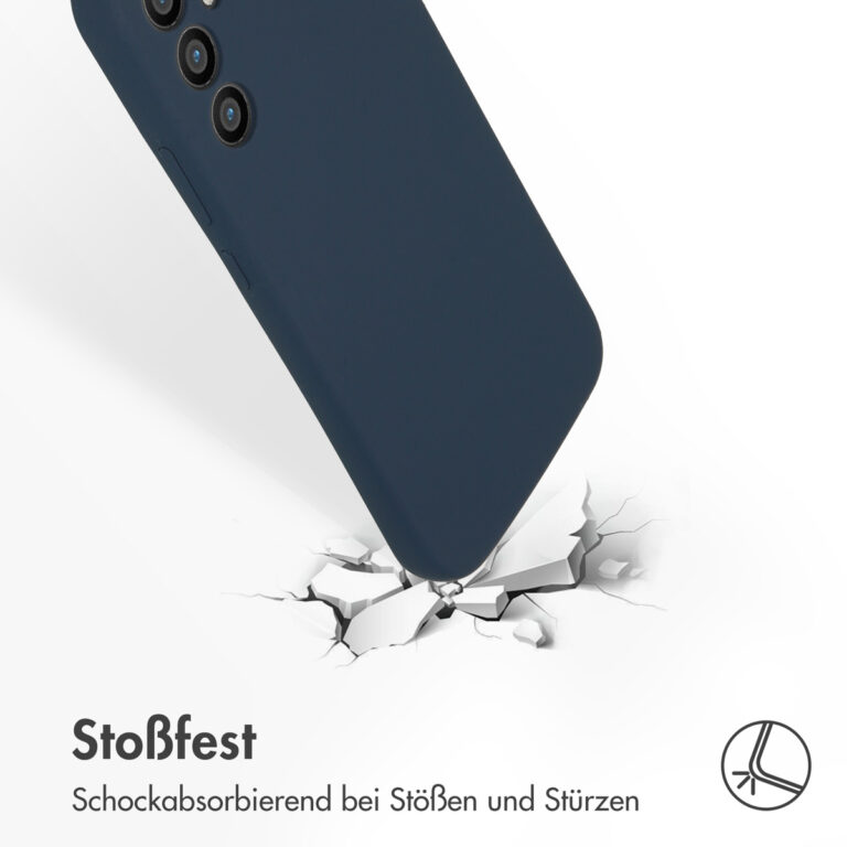 Accezz Liquid Silicone Backcover Samsung Galaxy A34 (5G) - Donkerblauw - Afbeelding 9
