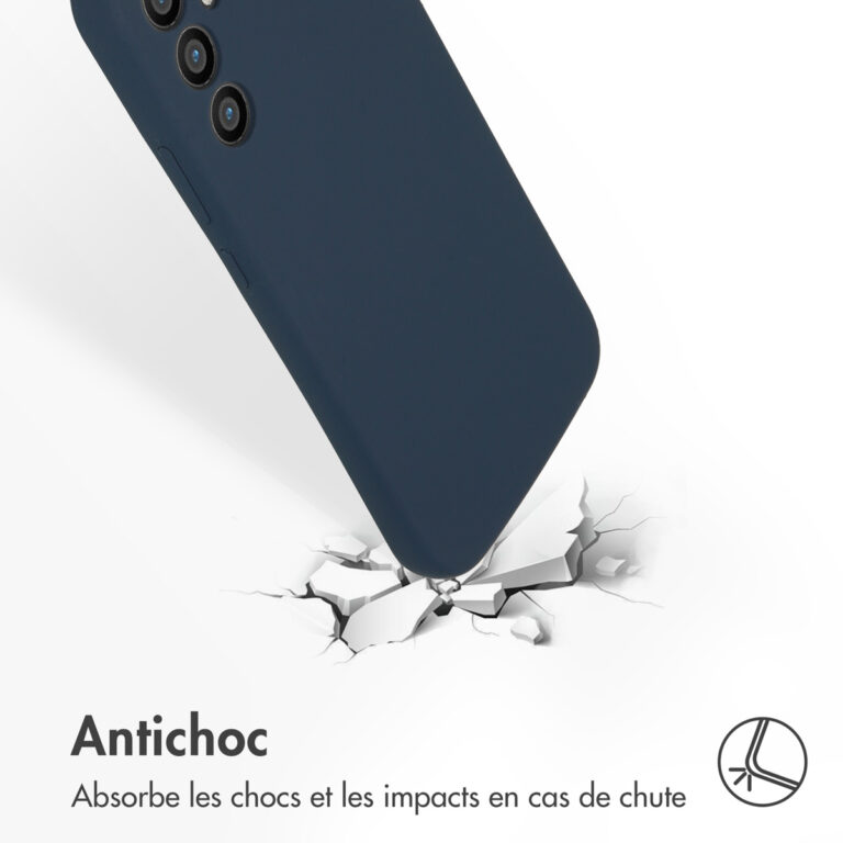 Accezz Liquid Silicone Backcover Samsung Galaxy A34 (5G) - Donkerblauw - Afbeelding 6