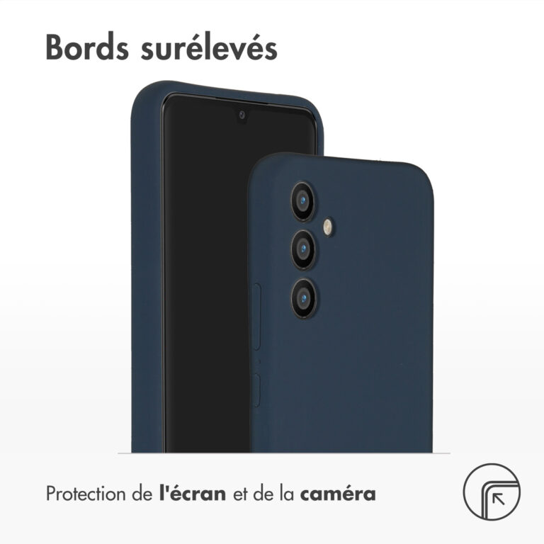 Accezz Liquid Silicone Backcover Samsung Galaxy A34 (5G) - Donkerblauw - Afbeelding 5
