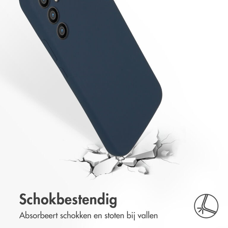 Accezz Liquid Silicone Backcover Samsung Galaxy A34 (5G) - Donkerblauw - Afbeelding 3