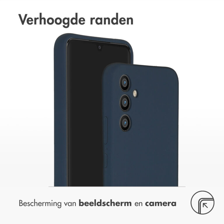 Accezz Liquid Silicone Backcover Samsung Galaxy A34 (5G) - Donkerblauw - Afbeelding 2