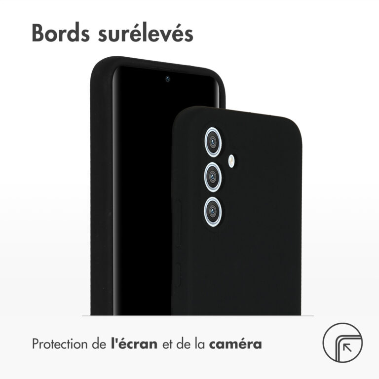 Accezz Liquid Silicone Backcover Samsung Galaxy A54 (5G) - Zwart - Afbeelding 5