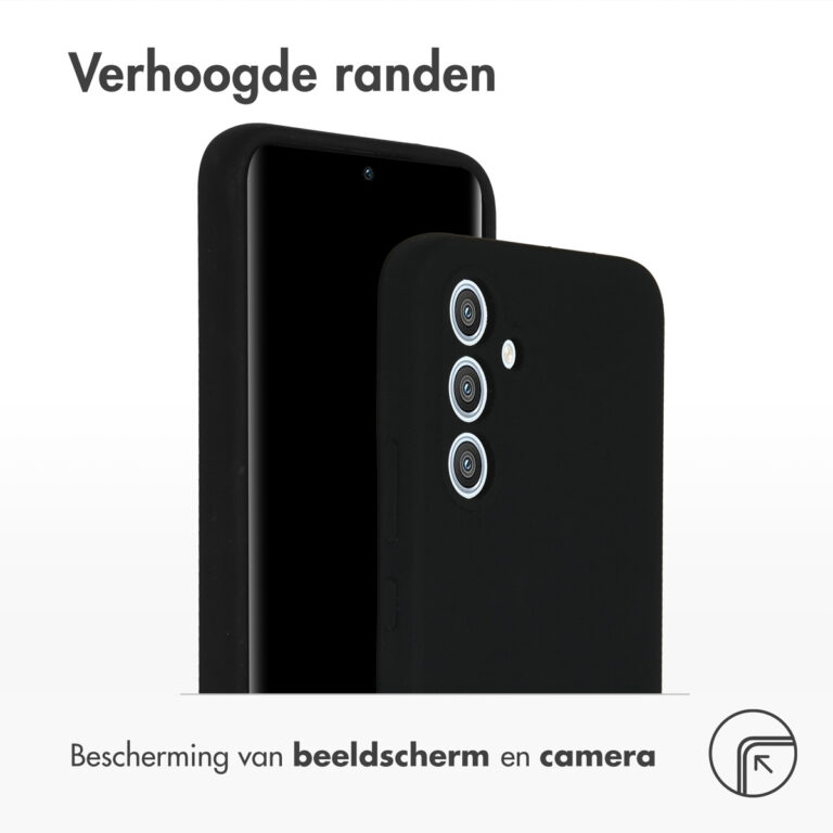 Accezz Liquid Silicone Backcover Samsung Galaxy A54 (5G) - Zwart - Afbeelding 2