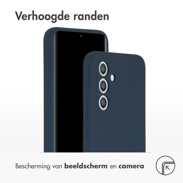 Accezz Liquid Silicone Backcover Samsung Galaxy A54 (5G) - Donkerblauw - Afbeelding 4