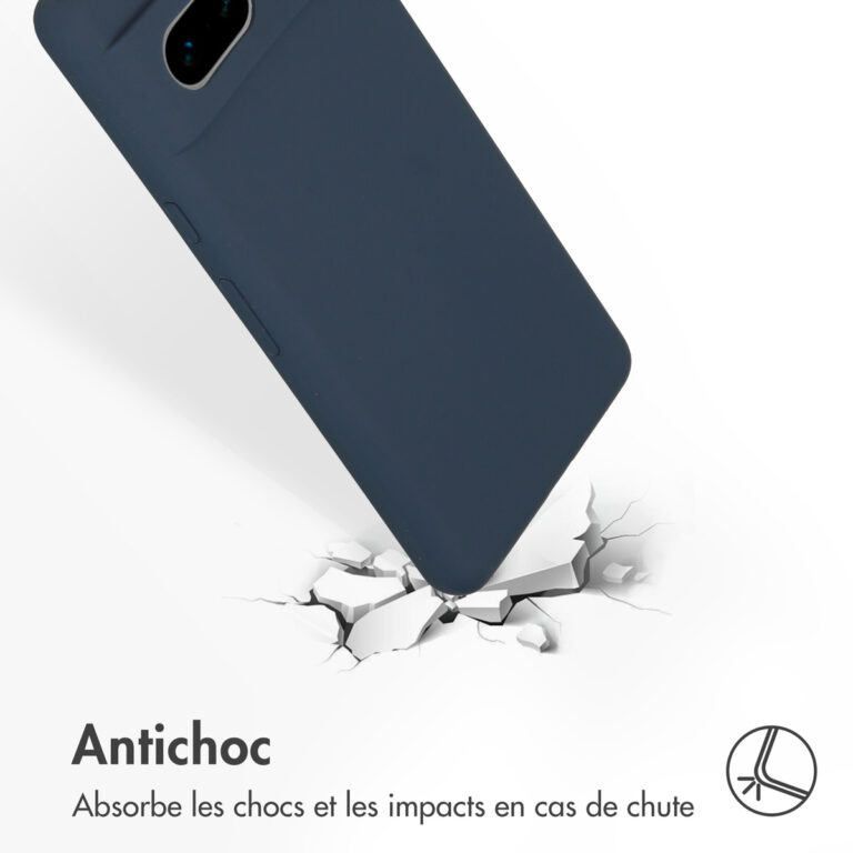 Accezz Liquid Silicone Backcover Google Pixel 7 - Donkerblauw - Afbeelding 6