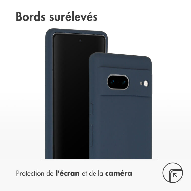 Accezz Liquid Silicone Backcover Google Pixel 7 - Donkerblauw - Afbeelding 5
