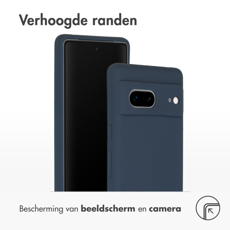 Accezz Liquid Silicone Backcover Google Pixel 7 - Donkerblauw - Afbeelding 2