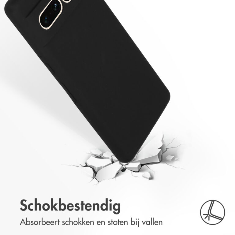 Accezz Liquid Silicone Backcover Google Pixel 7 Pro - Zwart - Afbeelding 3