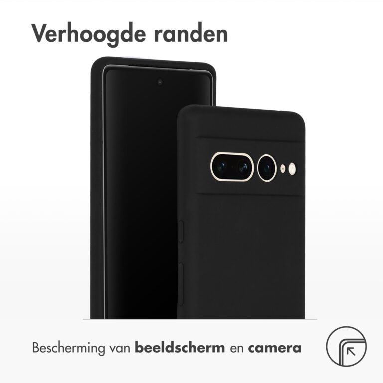 Accezz Liquid Silicone Backcover Google Pixel 7 Pro - Zwart - Afbeelding 2