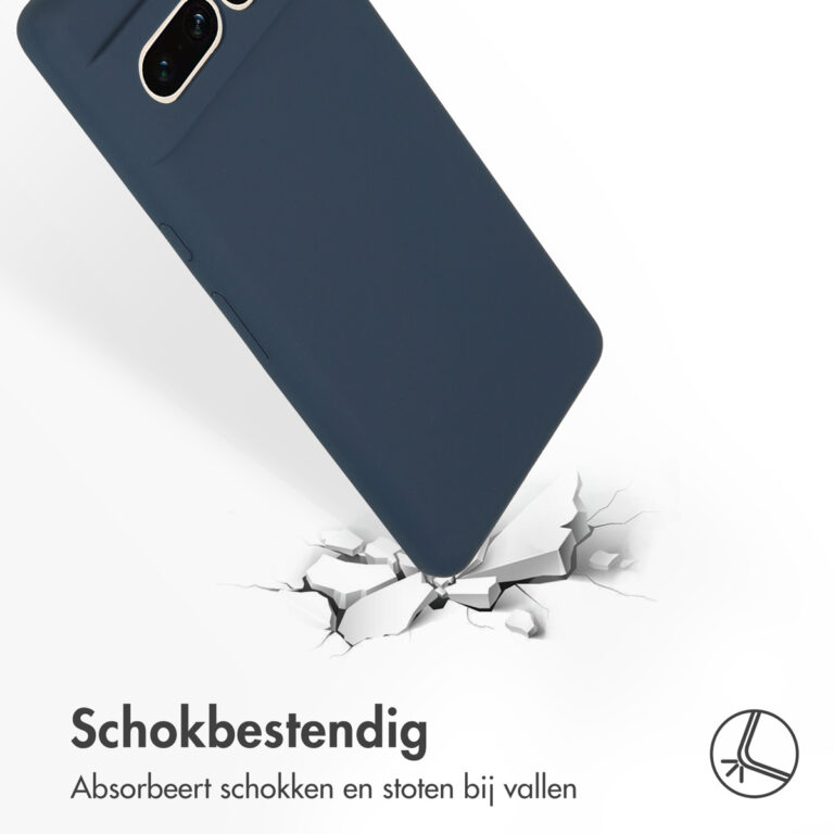 Accezz Liquid Silicone Backcover Google Pixel 7 Pro - Donkerblauw - Afbeelding 3