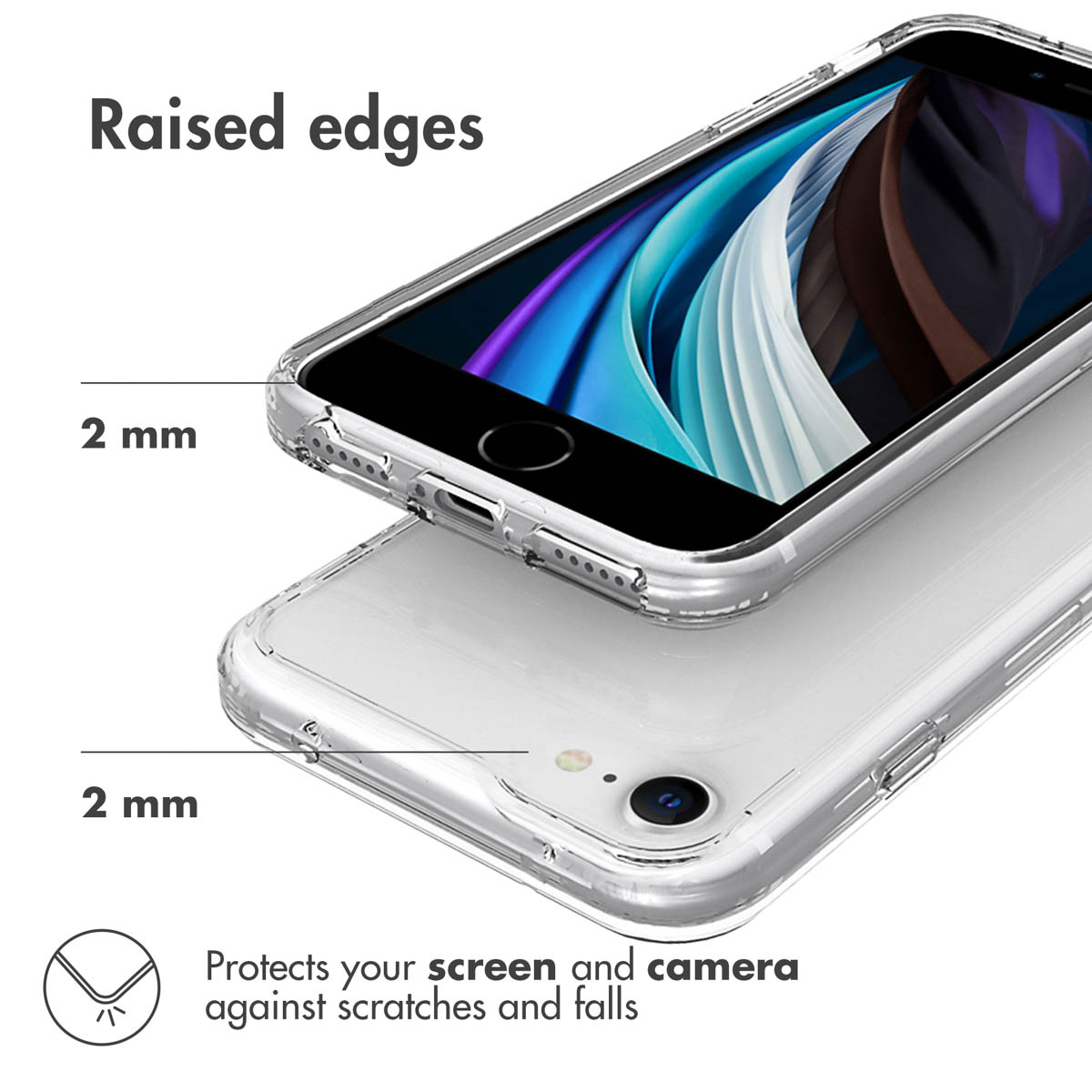 Accezz Xtreme Impact Backcover Apple iPhone SE (2022 / 2020) / 8 / 7 / 6(s) - Transparant - Afbeelding 7