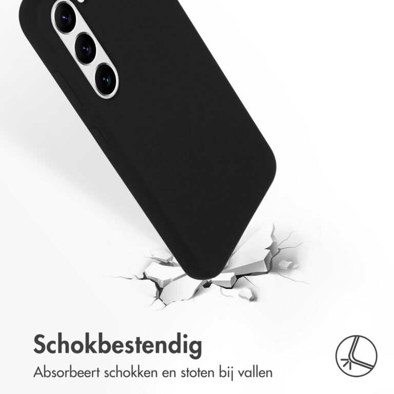Accezz Liquid Silicone Backcover Samsung Galaxy S23 - Zwart - Afbeelding 3