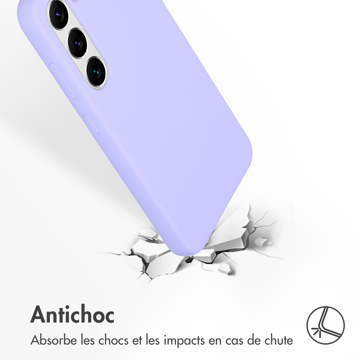 Accezz Liquid Silicone Backcover Samsung Galaxy S23 - Paars - Afbeelding 8
