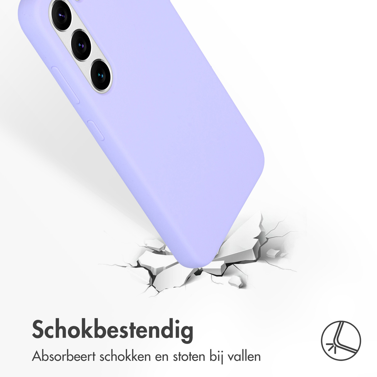 Accezz Liquid Silicone Backcover Samsung Galaxy S23 - Paars - Afbeelding 10