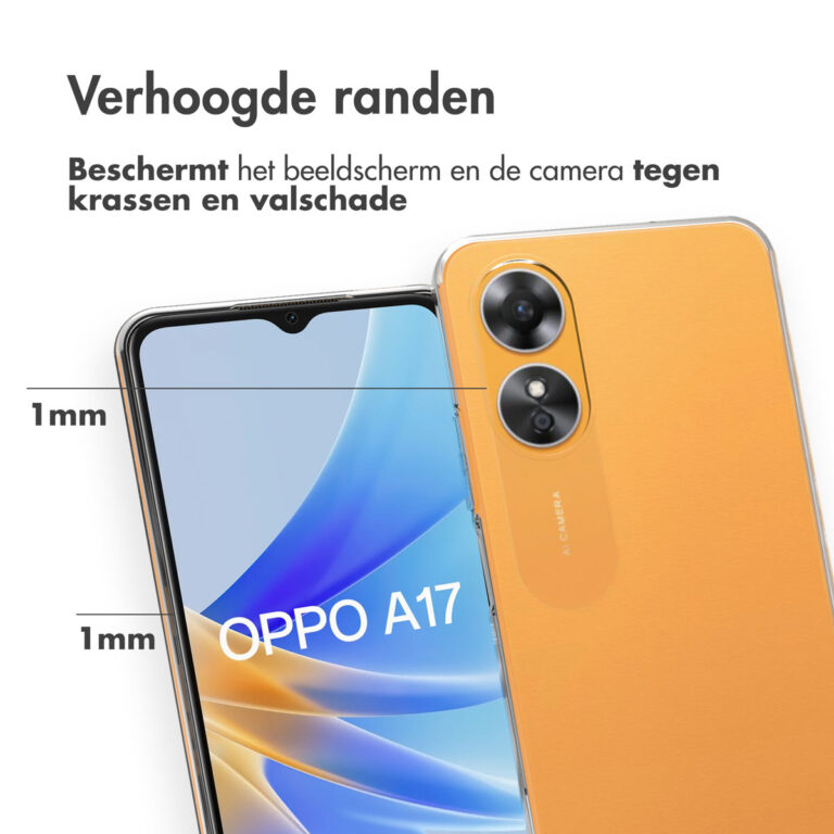 Accezz Clear Backcover Oppo A17 - Transparant - Afbeelding 2