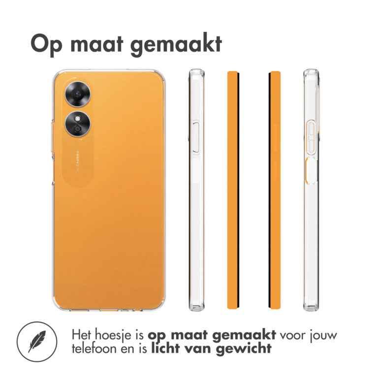Accezz Clear Backcover Oppo A17 - Transparant - Afbeelding 3