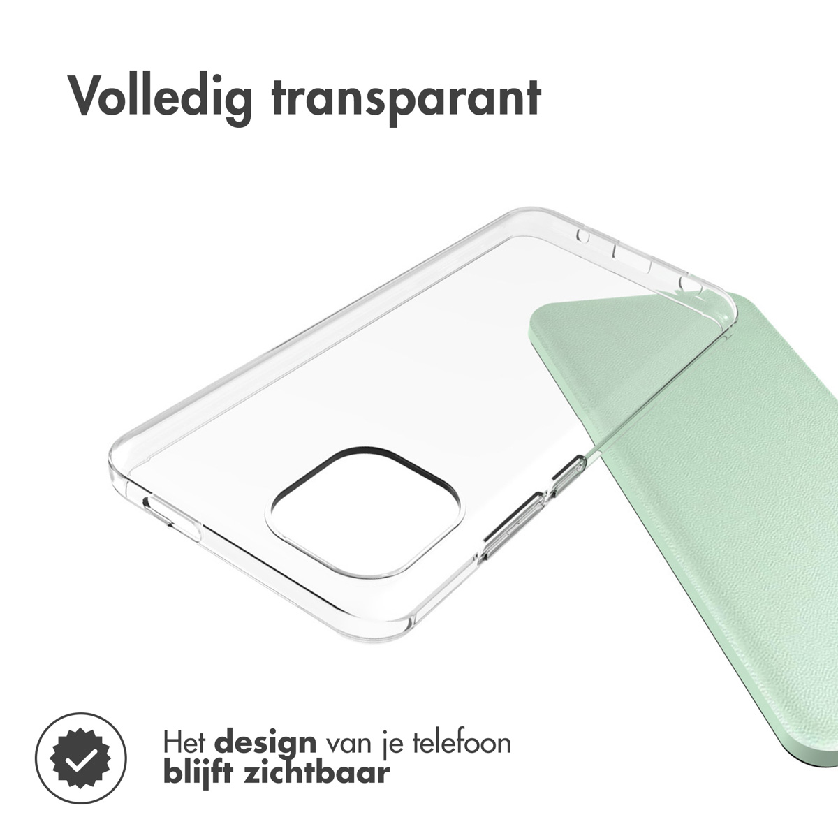 Accezz Clear Backcover Xiaomi Redmi A1 / A2 - Transparant - Afbeelding 6