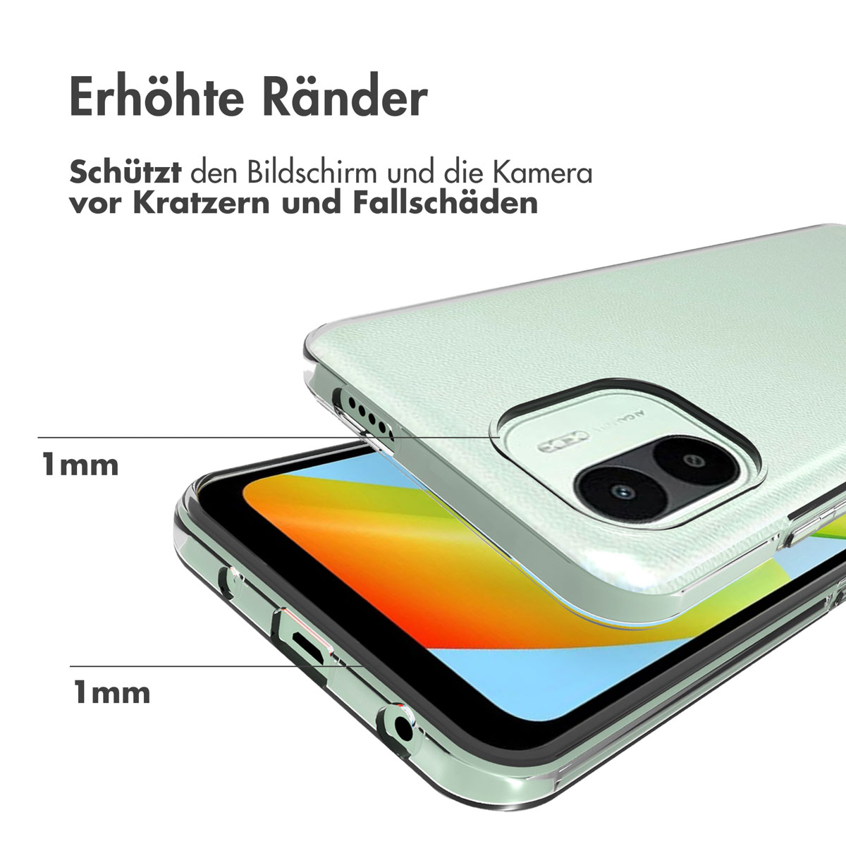 Accezz Clear Backcover Xiaomi Redmi A1 / A2 - Transparant - Afbeelding 7
