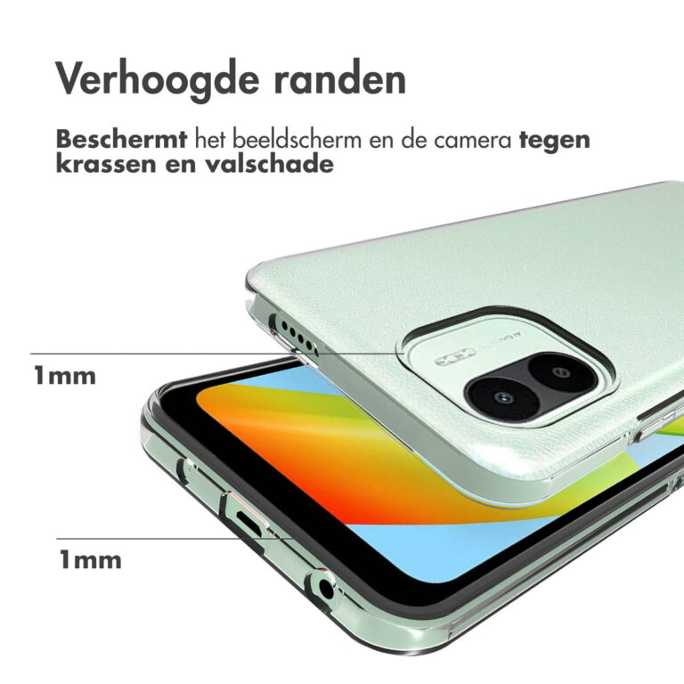 Accezz Clear Backcover Xiaomi Redmi A1 / A2 - Transparant - Afbeelding 3