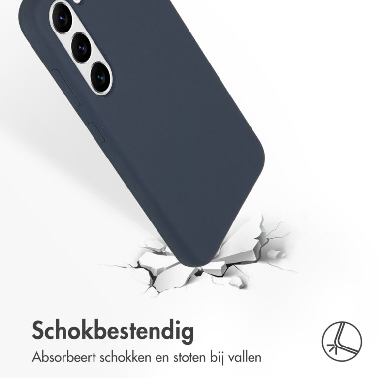 Accezz Liquid Silicone Backcover Samsung Galaxy S23 - Donkerblauw - Afbeelding 2