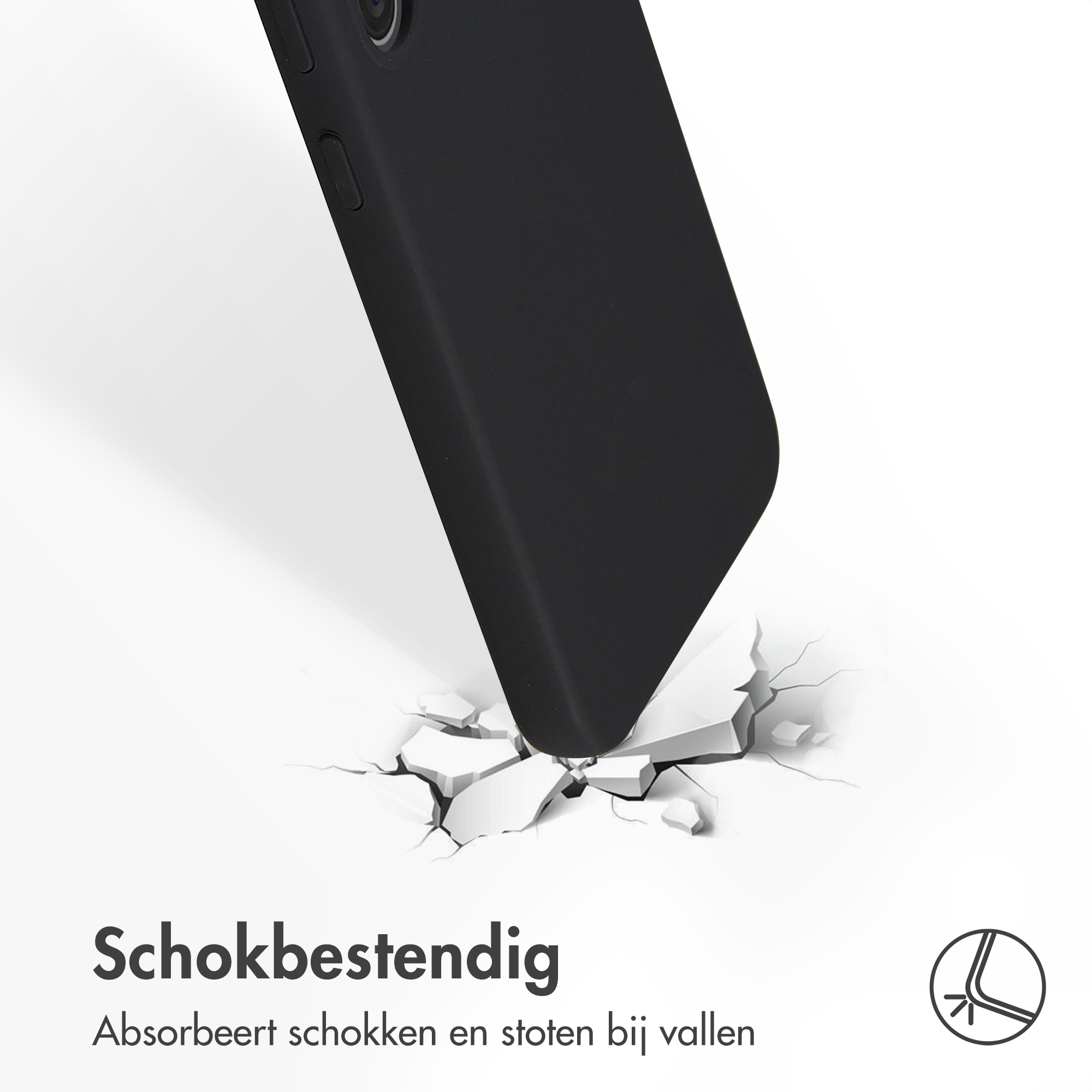 Accezz Liquid Silicone Backcover Samsung Galaxy S23 Plus - Zwart - Afbeelding 10