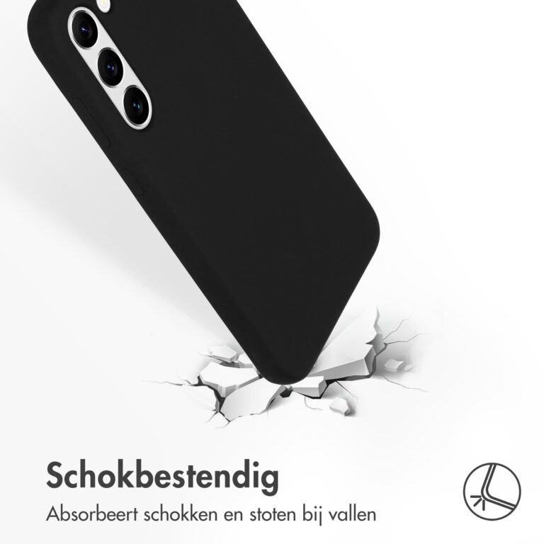 Accezz Liquid Silicone Backcover Samsung Galaxy S23 Plus - Zwart - Afbeelding 3