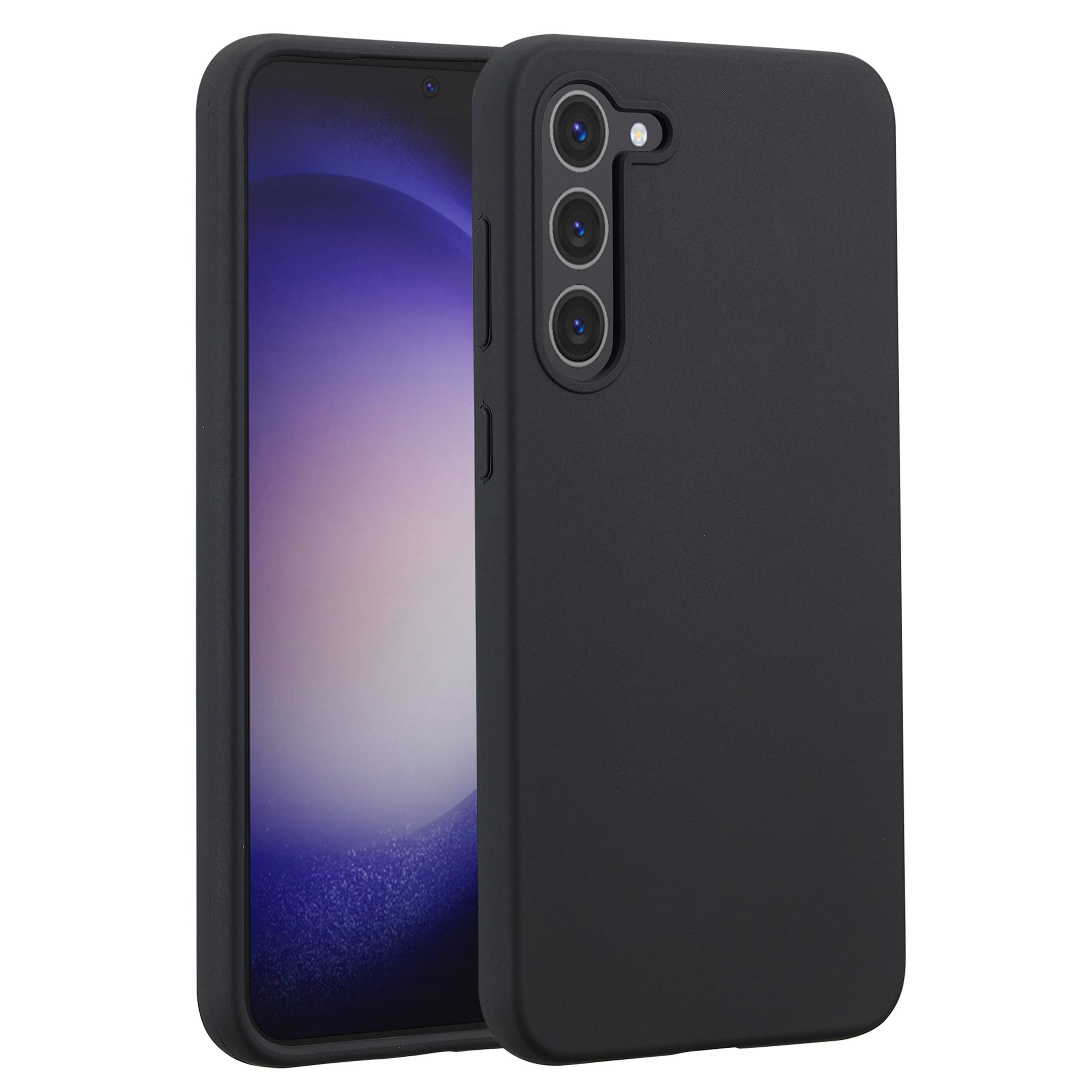 Accezz Liquid Silicone Backcover Samsung Galaxy S23 Plus – Zwart