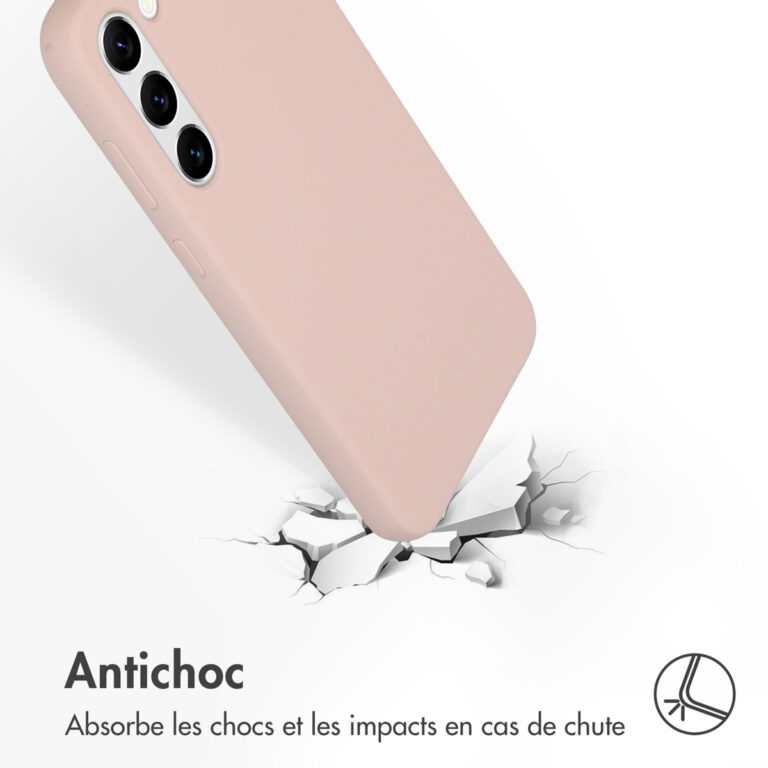 Accezz Liquid Silicone Backcover Samsung Galaxy S23 Plus - Roze - Afbeelding 6