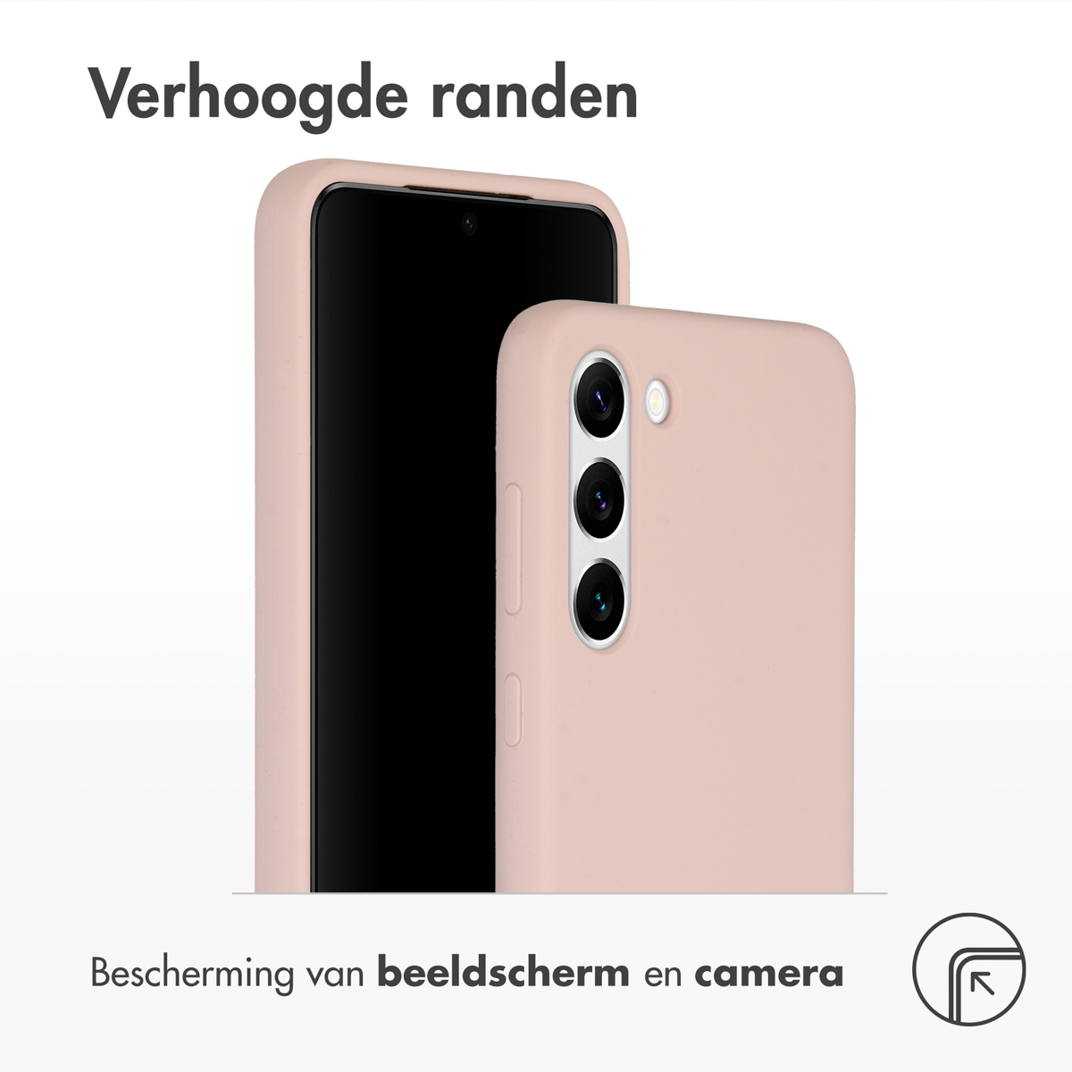 Accezz Liquid Silicone Backcover Samsung Galaxy S23 Plus - Roze - Afbeelding 2