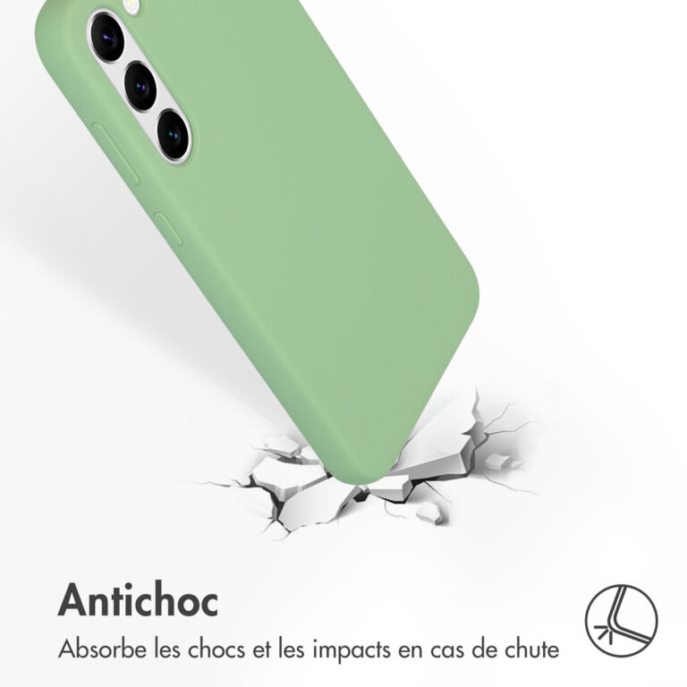 Accezz Liquid Silicone Backcover Samsung Galaxy S23 Plus - Groen - Afbeelding 6