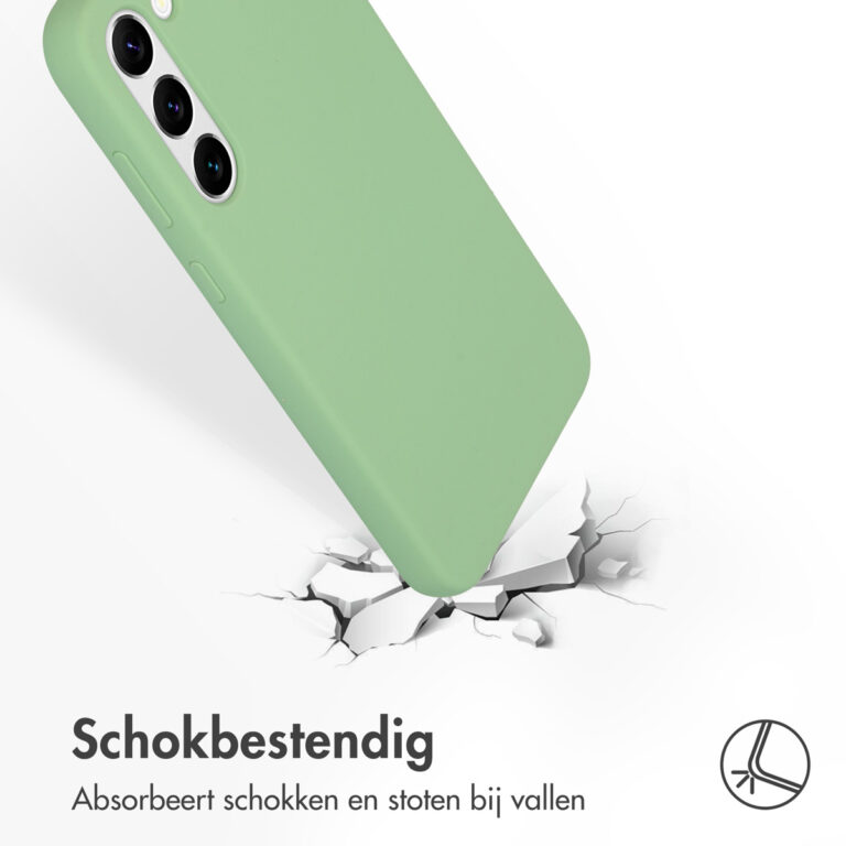 Accezz Liquid Silicone Backcover Samsung Galaxy S23 Plus - Groen - Afbeelding 3