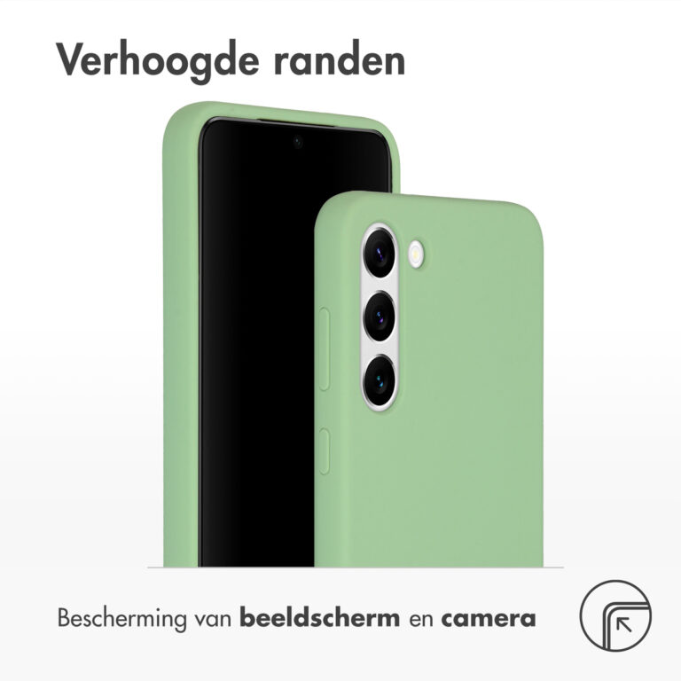 Accezz Liquid Silicone Backcover Samsung Galaxy S23 Plus - Groen - Afbeelding 2