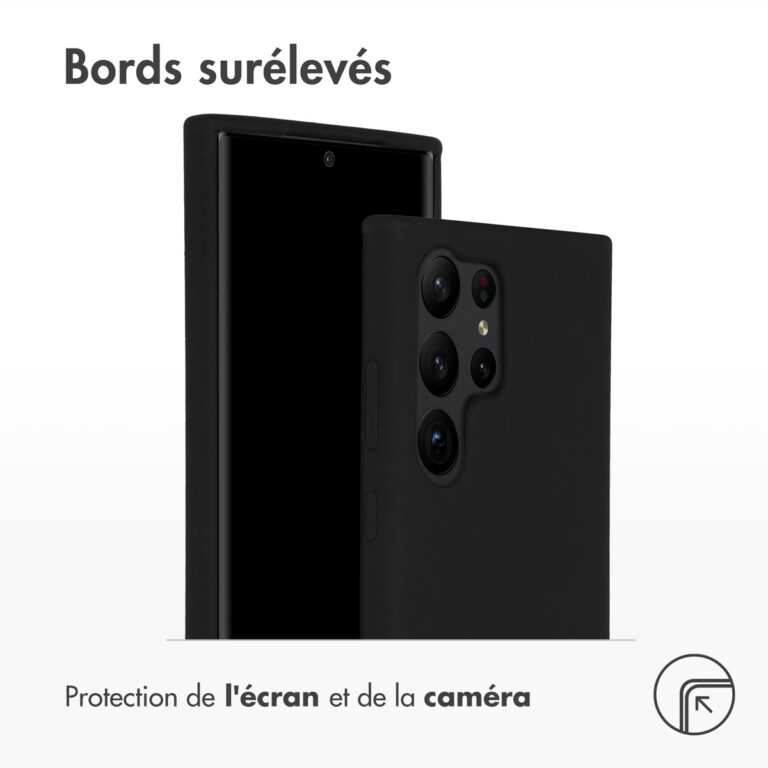 Accezz Liquid Silicone Backcover Samsung Galaxy S23 Ultra - Zwart - Afbeelding 5