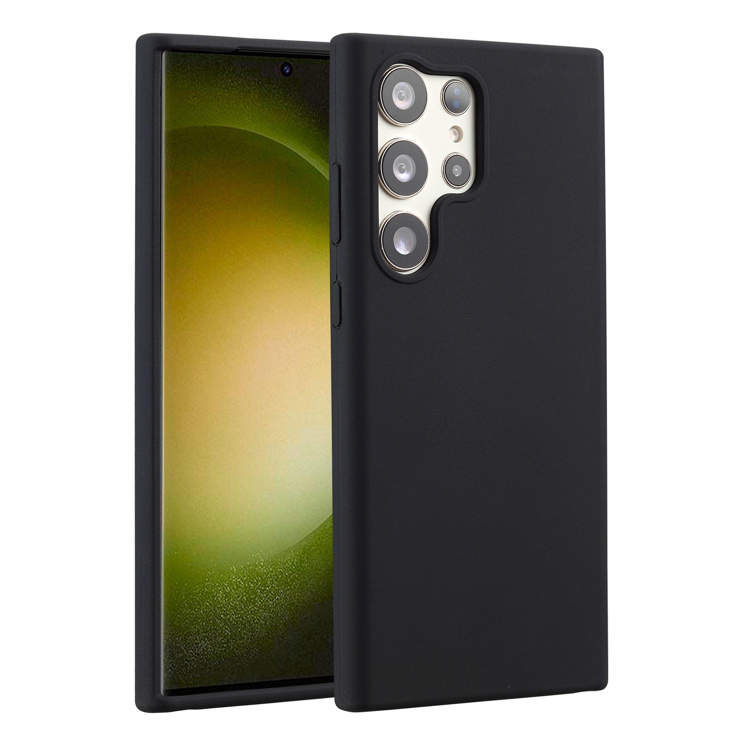 Accezz Liquid Silicone Backcover Samsung Galaxy S23 Ultra – Zwart