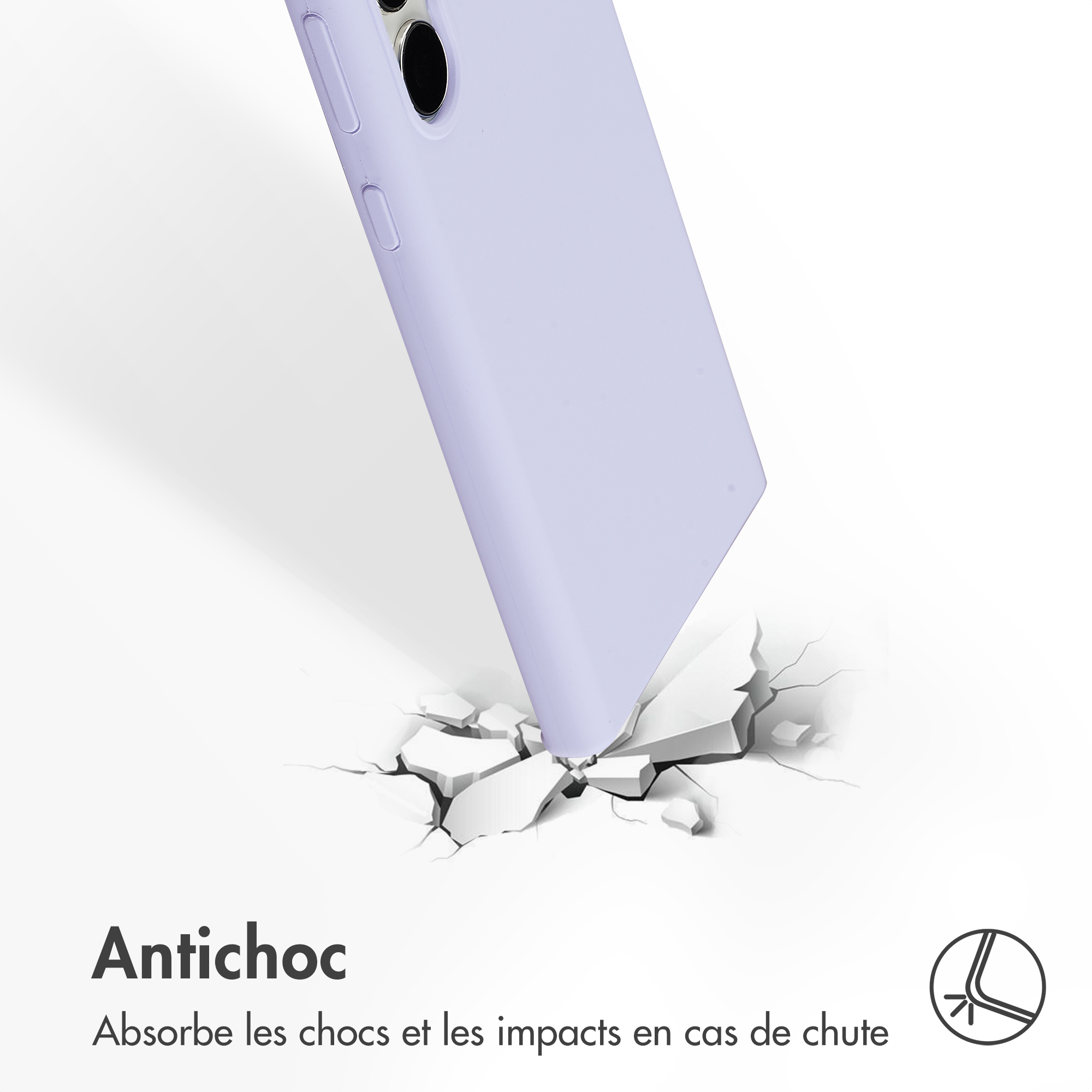 Accezz Liquid Silicone Backcover Samsung Galaxy S23 Ultra - Paars - Afbeelding 7