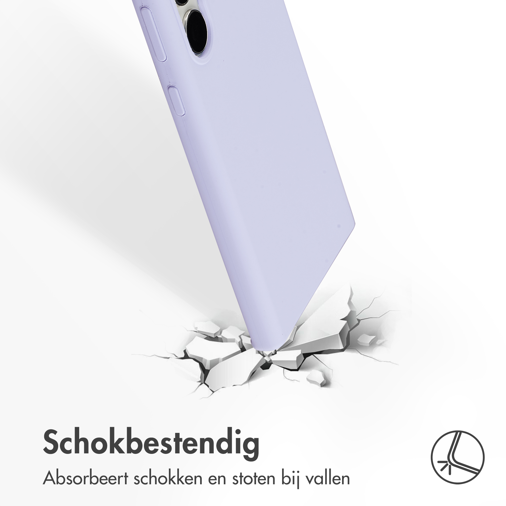 Accezz Liquid Silicone Backcover Samsung Galaxy S23 Ultra - Paars - Afbeelding 8