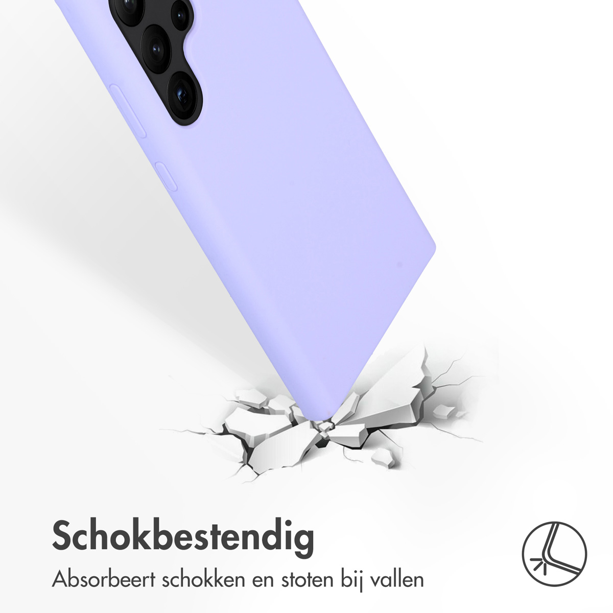 Accezz Liquid Silicone Backcover Samsung Galaxy S23 Ultra - Paars - Afbeelding 10