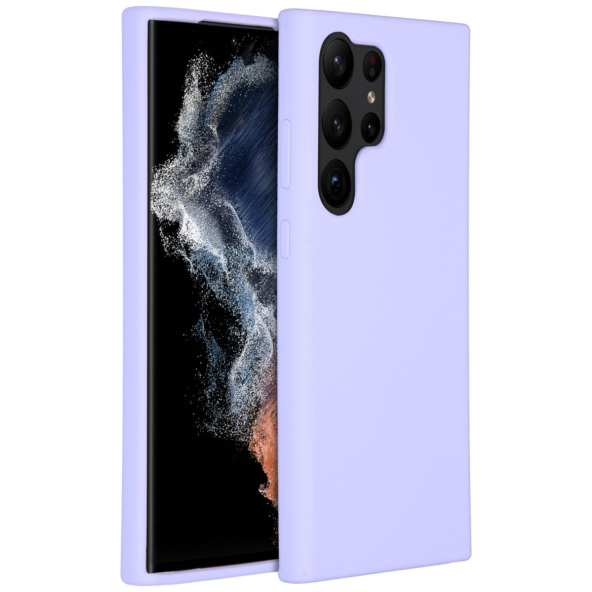 Accezz Liquid Silicone Backcover Samsung Galaxy S23 Ultra - Paars - Afbeelding 3