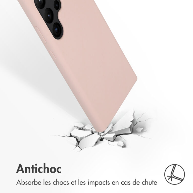 Accezz Liquid Silicone Backcover Samsung Galaxy S23 Ultra - Roze - Afbeelding 6